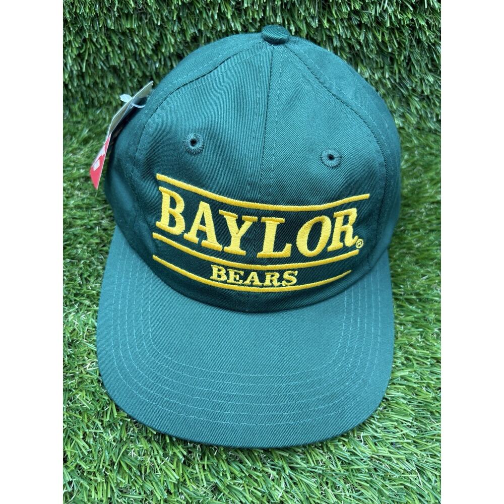 Vintage Baylor Bears Hat Cap Green Yellow Snapback The Game